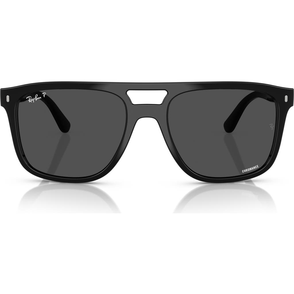 Ray Ban Ray-ban 58mm Polarized Square Sunglasses In Black