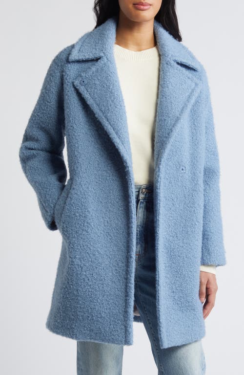 BCBG BCBG WALKER NOTCH LAPEL LONGLINE BOUCLÉ COAT 