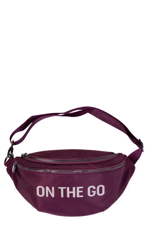 CHILDHOME On The Go Water Repellent Belt Bag in Aubergine