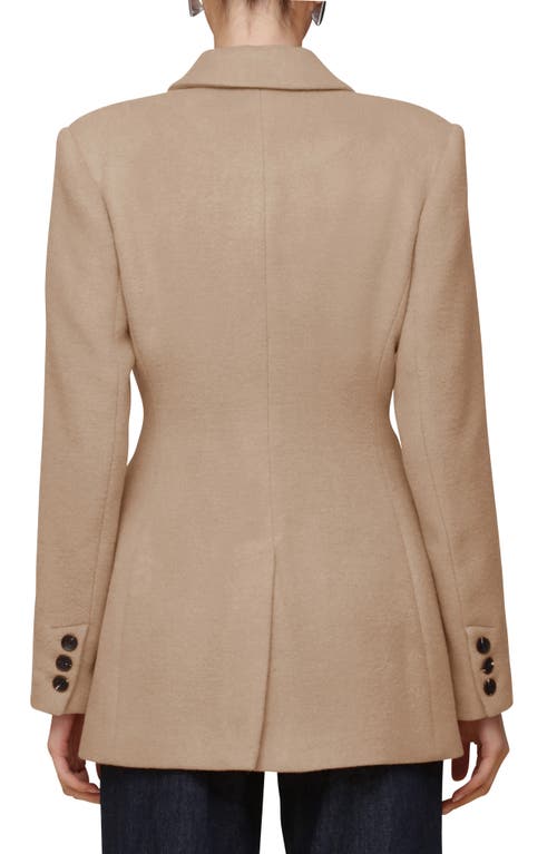 Shop Avec Les Filles Hourglass Blazer Coat In Camel
