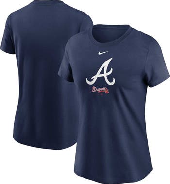 Women's Nike Navy Atlanta Braves Local Nickname Lockup T-Shirt