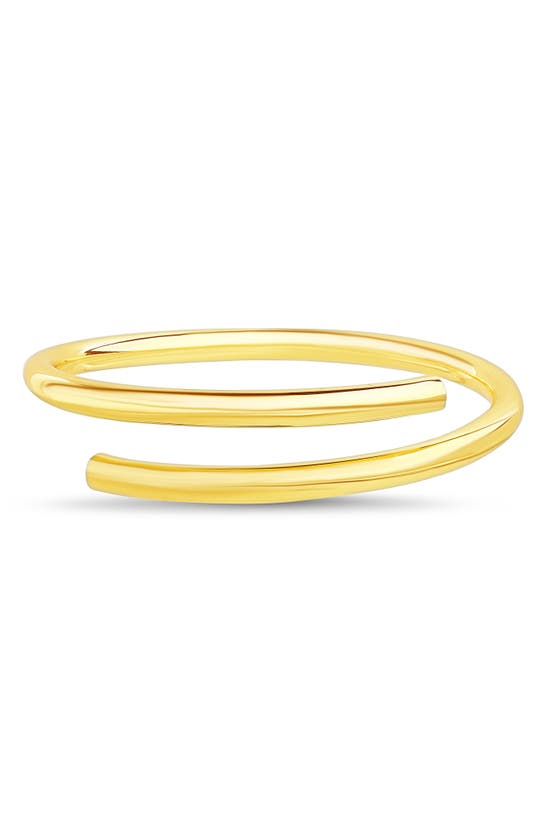 Nes Jewelry Bypass Coil Bangle In Gold