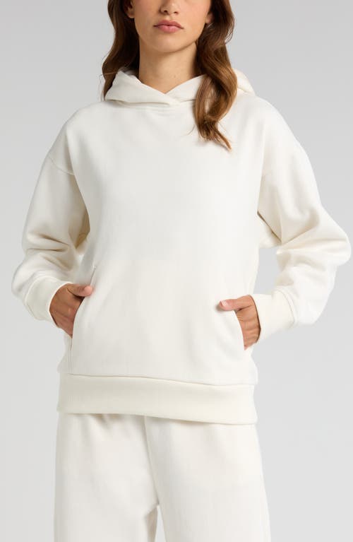 Shop Zella Ultra Cozy Pullover Hoodie In Ivory Egret