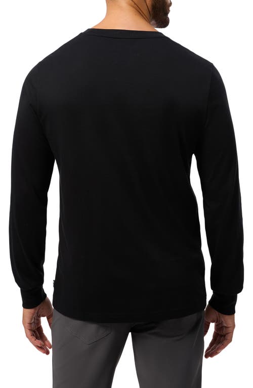 Psycho Bunny Tilden Embroidered Bunny Logo Long Sleeve T-shirt In Black