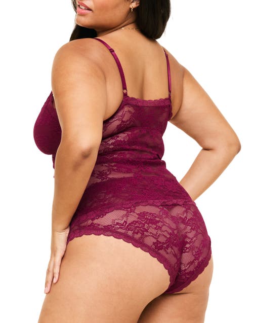 Adore Me Rosaline Cami & Hipster Panty Set In Dark Purple