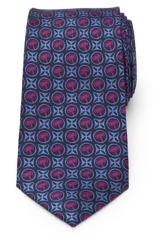 Cufflinks, Inc. x Marvel Thor Hammer Neat Silk Tie in Blue at Nordstrom
