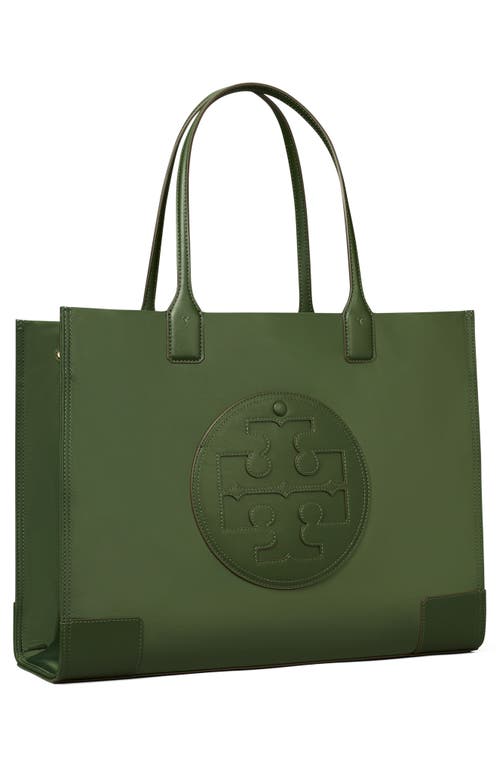 Shop Tory Burch Ella Nylon Tote In Basil