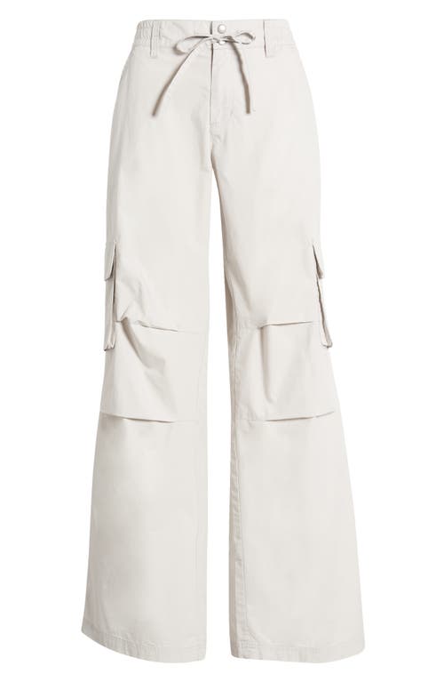 Shop Pacsun Drawstring Mid Rise Wide Leg Cargo Pants In Micro Chip