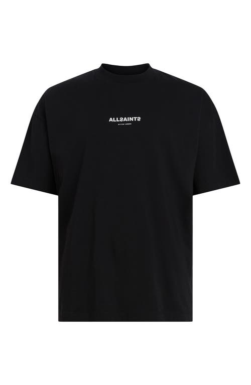 Shop Allsaints Subverse Logo Graphic T-shirt In Jet Black