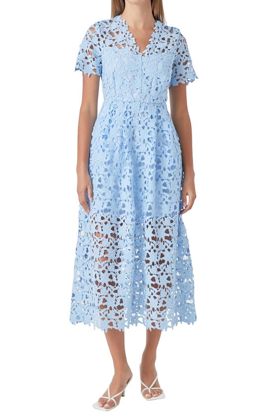ENDLESS ROSE ENDLESS ROSE ALLOVER LACE MIDI DRESS