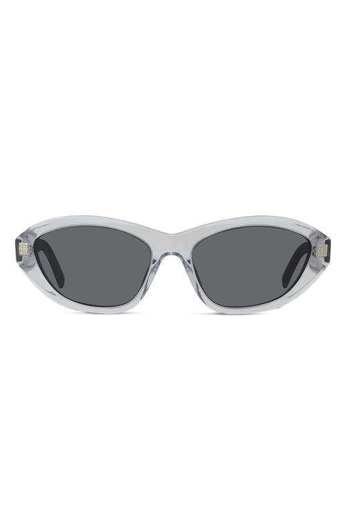 Givenchy GV Day 55mm Cat Eye Sunglasses in Grey /Smoke Mirror at Nordstrom