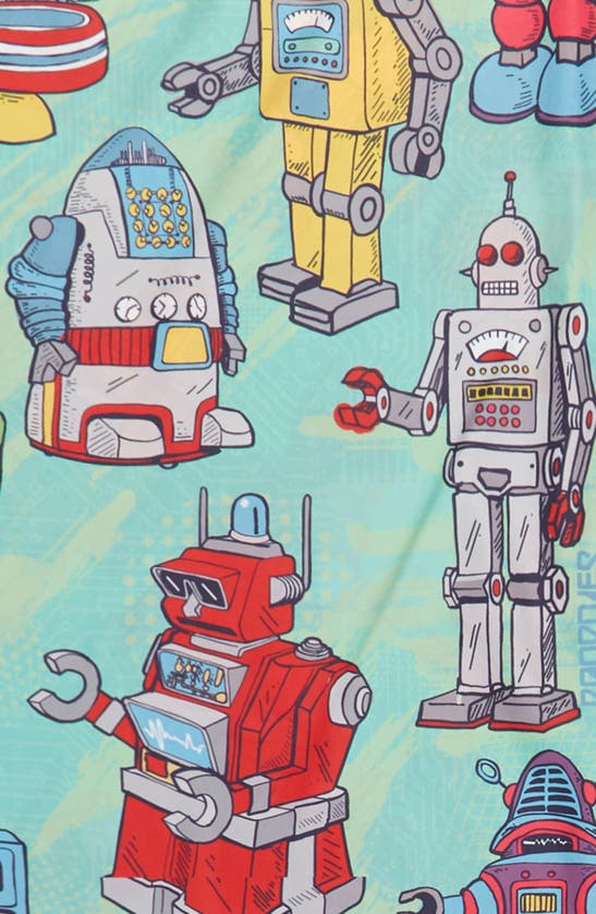Boardies Robots Beach Towel In Green