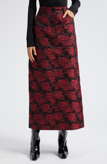 Floral Jacquard Skirt