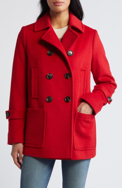 Shop Sam Edelman Wool Blend Peacoat In Crimson Red