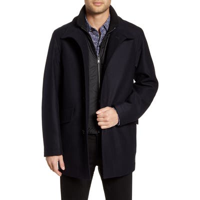Boss Coxtan Wool Blend Coat With Insert, 6R - Blue