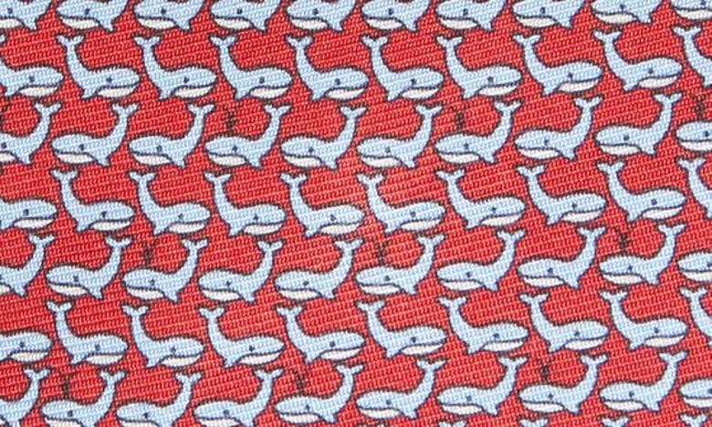 Shop Zegna Ties Whale Print Silk Tie In Red
