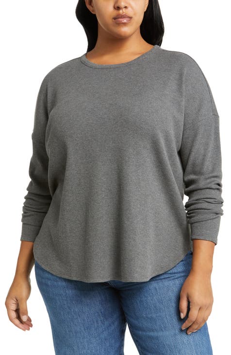 Oversize Organic Cotton Blend Thermal Top (Plus)
