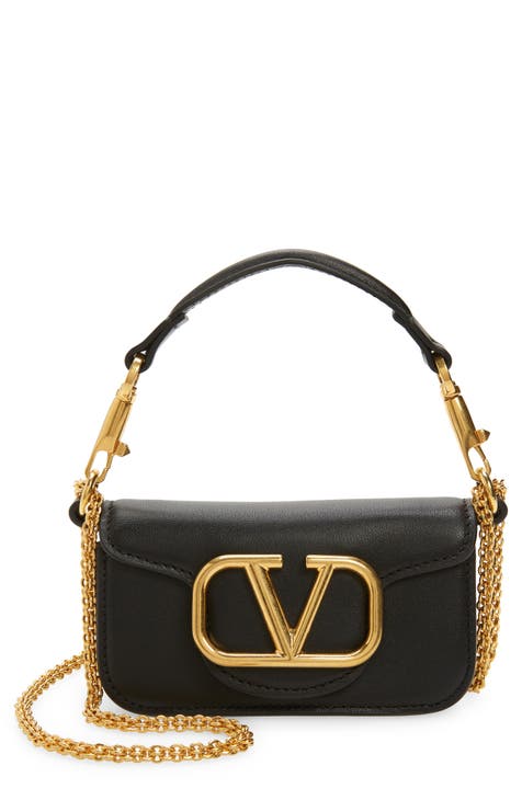 Shop Valentino Garavani Small Rockstud Shoulder Bag in Bouclé Raffia