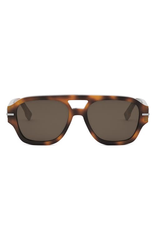 FENDI 'FENDIGRAPHY 55MM GEOMETRIC SUNGLASSES