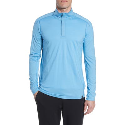 Smartwool Quarter Zip Merino Blend Pullover, Blue