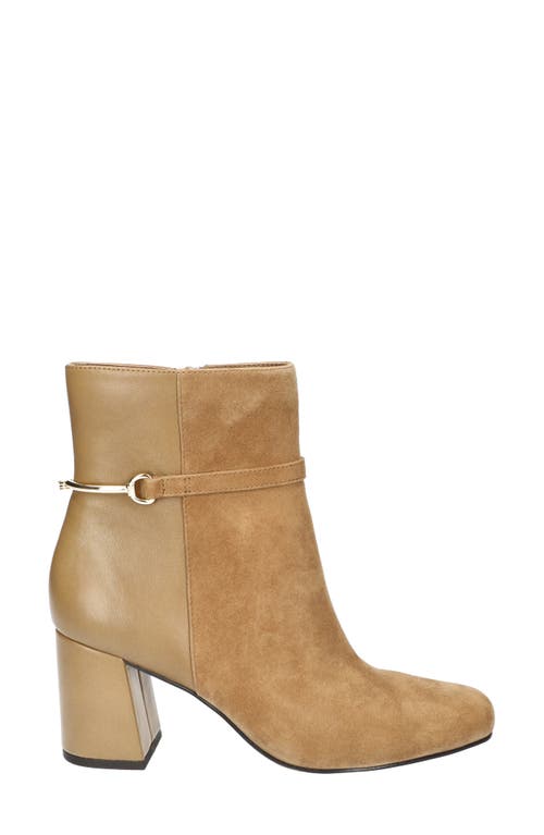 Bella Vita Women's Quincy Square Toe Ankle Boots In Cognac Kidsuede Leather