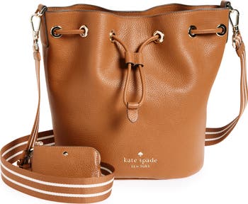 Kate Spade New York Small Dorie Leather Bucket Bag Cinnamon Spice shops