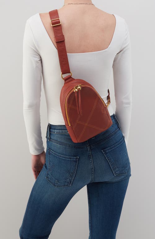 Shop Hobo Fern Leather Sling Bag In Rust