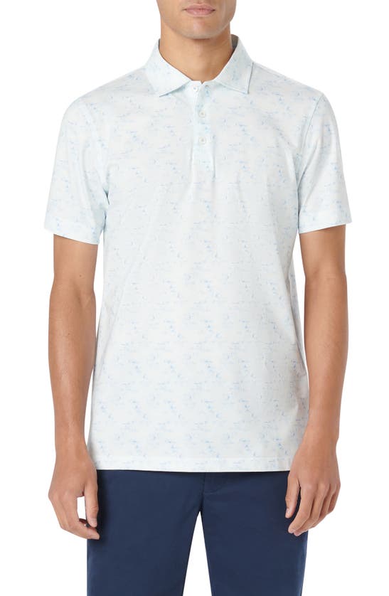 Shop Bugatchi Victor Ooohcotton® Print Polo In Sky