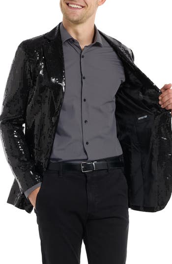 Opposuits Sequin Sport Coat In Black