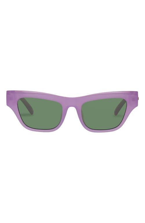 Le Specs Hankering 50mm Rectangular Sunglasses in Purple /Emerald Mono