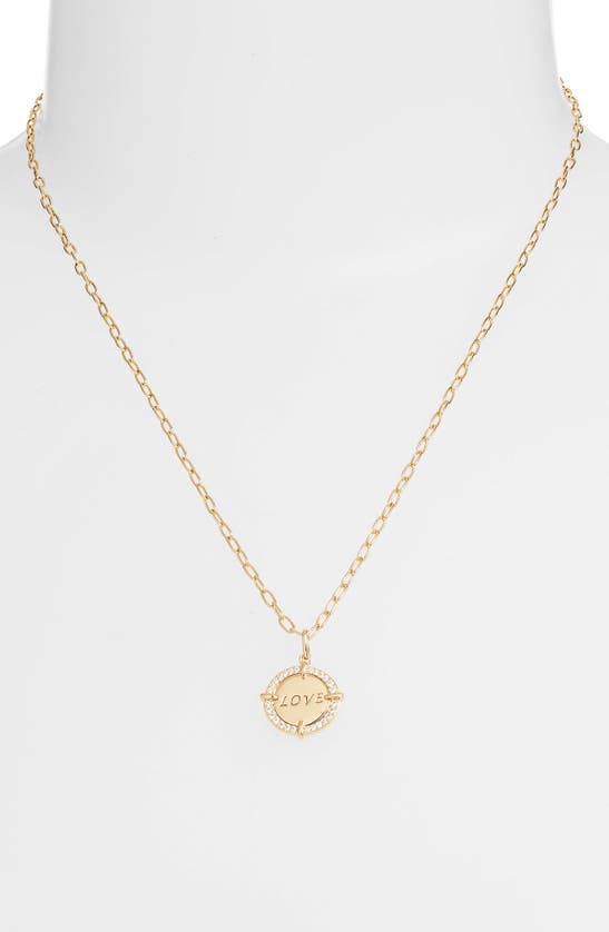 NADRI NADRI LOVE ROUND PENDANT NECKLACE 