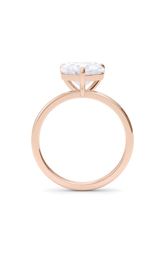 Hautecarat 18k White Gold Heart Cut Lab Created Diamond Engagement Ring In 18k Rose Gold