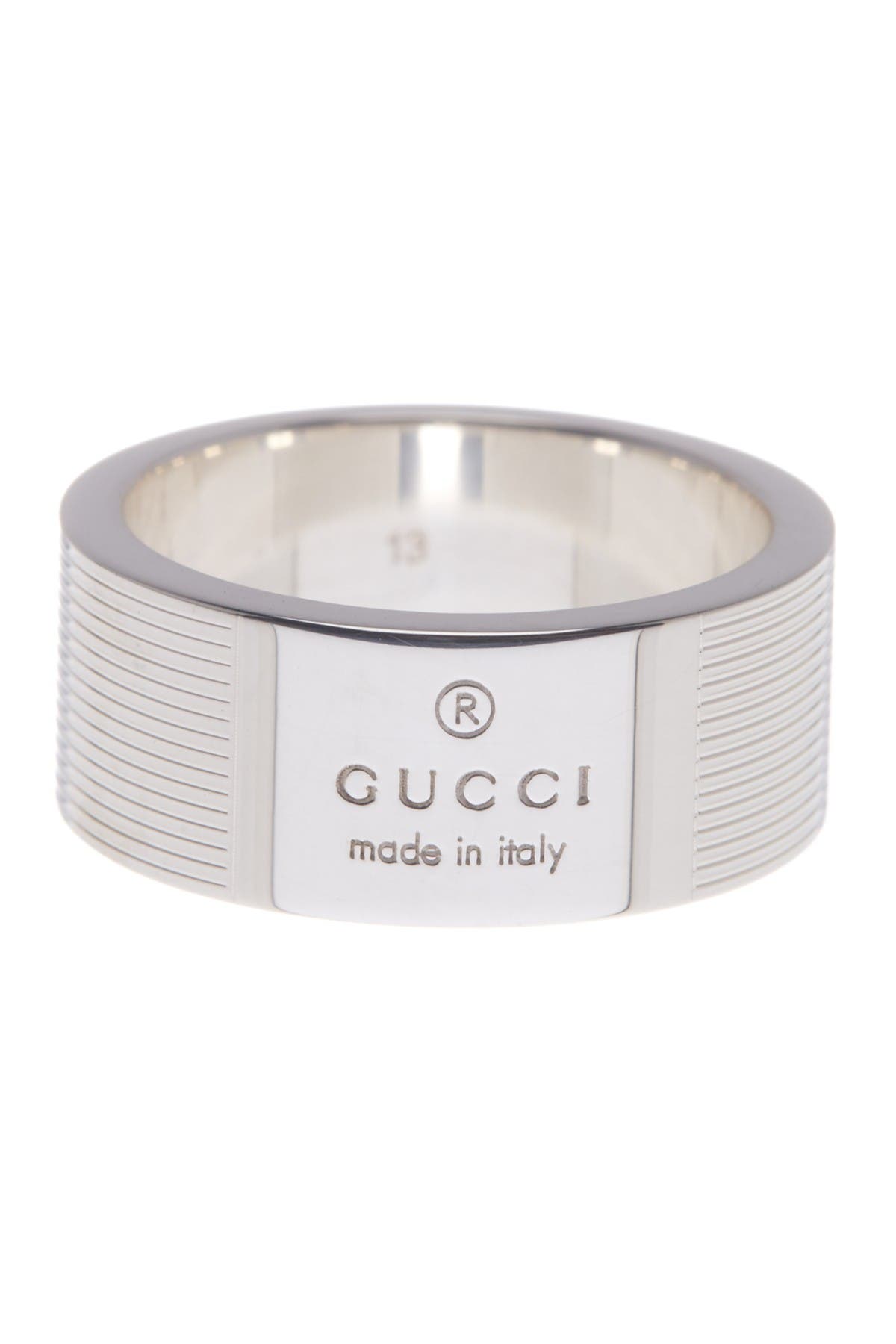 GUCCI | Sterling Silver TM Stripes Ring 