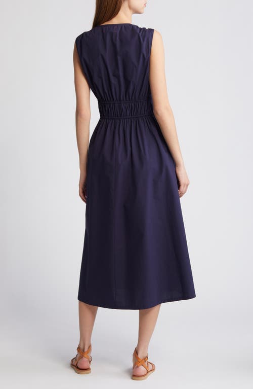 Shop Xirena Xírena Cyra Sleeveless Midi Dress In Darkest Navy