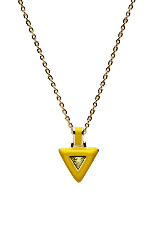 Awe Inspired Aura Necklace in Gold - Yellow