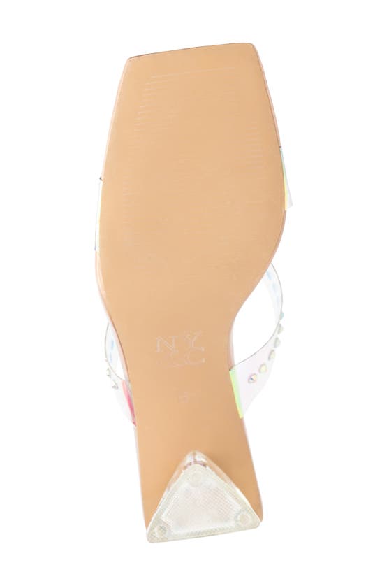 Shop New York And Company Zeta Embellished Heeled Sandal In Clear Multi