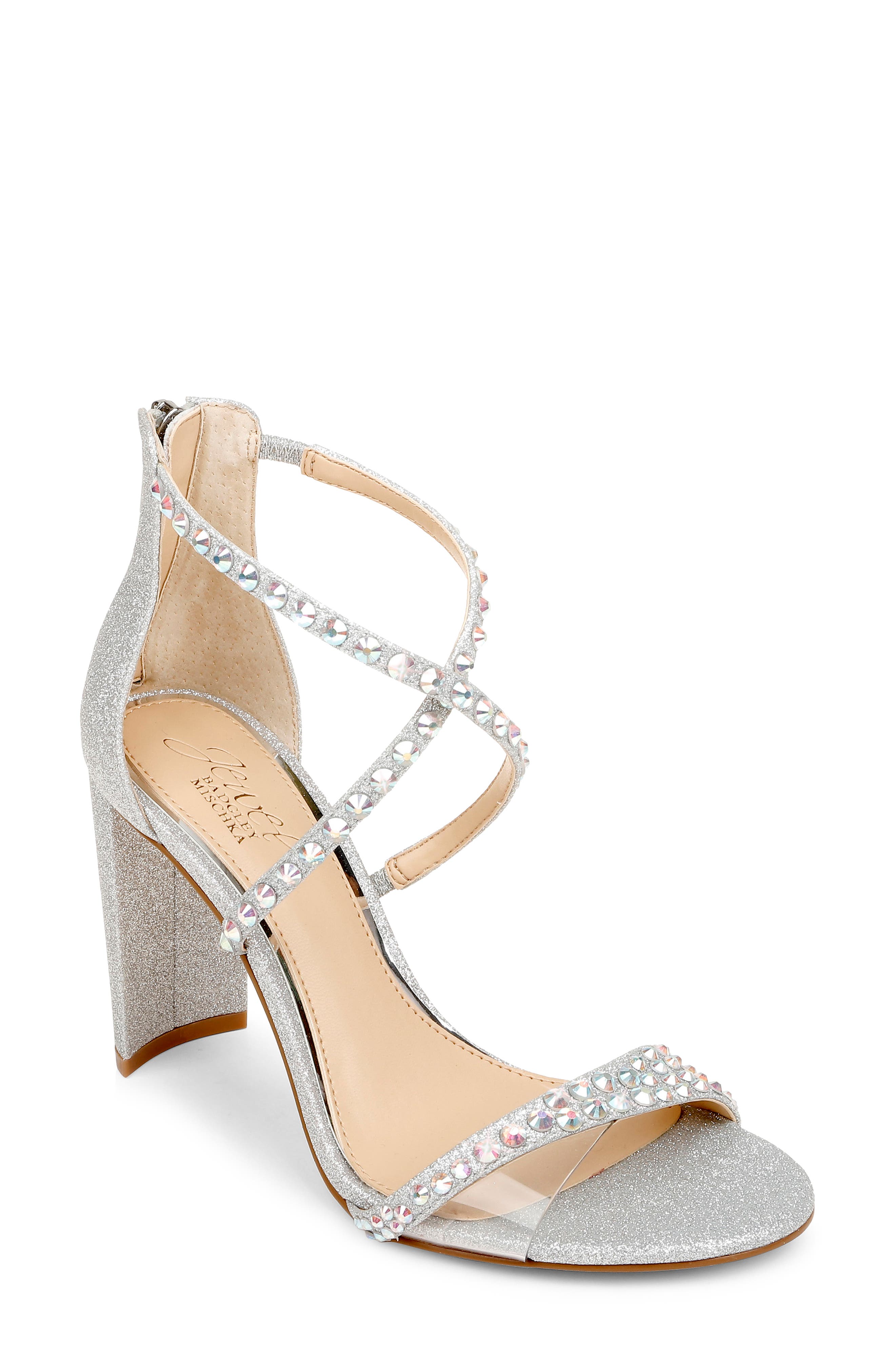 sparkle strap heels