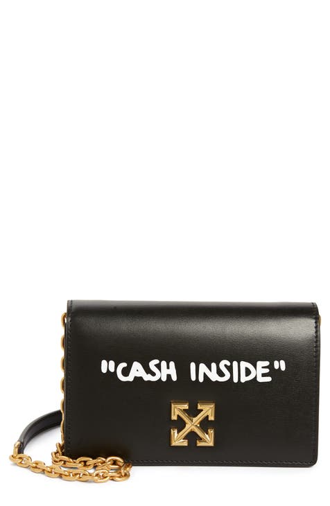 Off-White Clam Leather Shoulder Bag