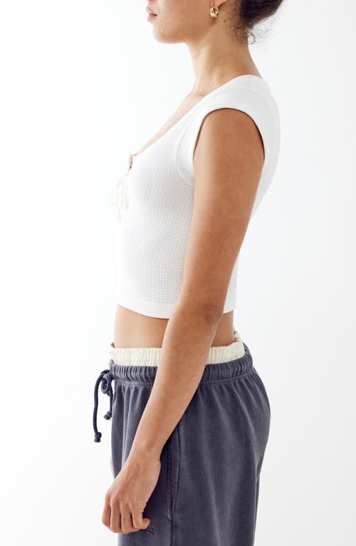 Shop Bdg Urban Outfitters Knockout Tie Front Crop Tank Top In White