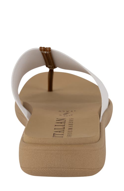 Italian Shoemakers Jahzara Elastic Strap Sandal In White