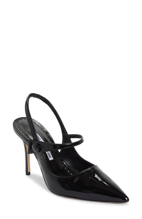 Manolo Blahnik Didion Pointed Toe Slingback Pump in Black at Nordstrom, Size 8.5Us