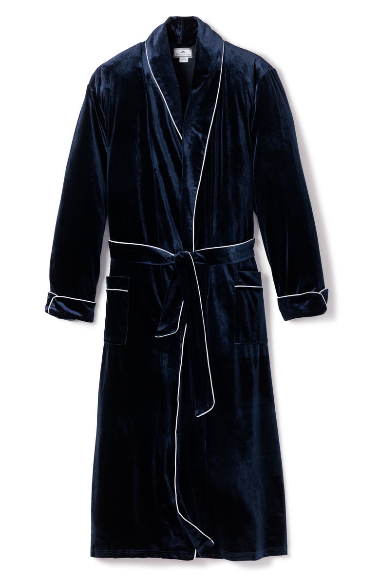 Petite Plume Navy Velour Robe | Nordstrom
