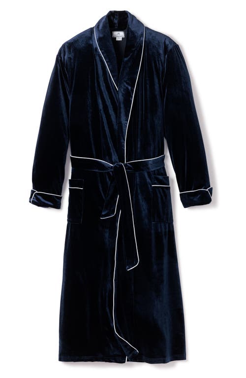 Navy Velour Robe