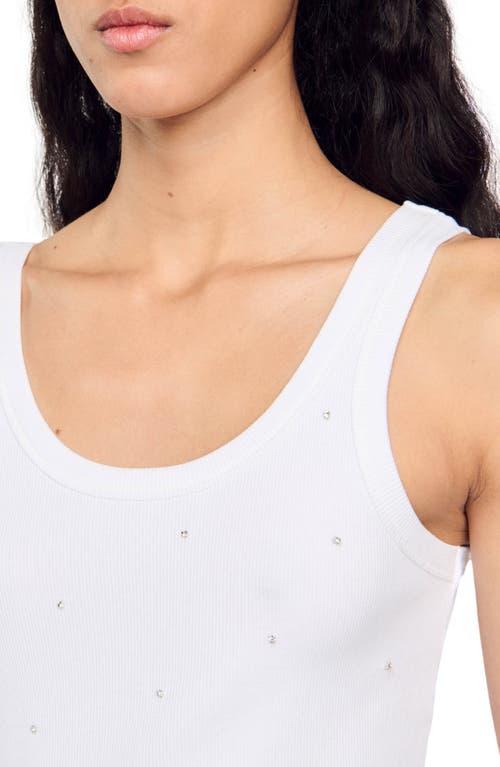 Sandro Astrale Tank Top In White