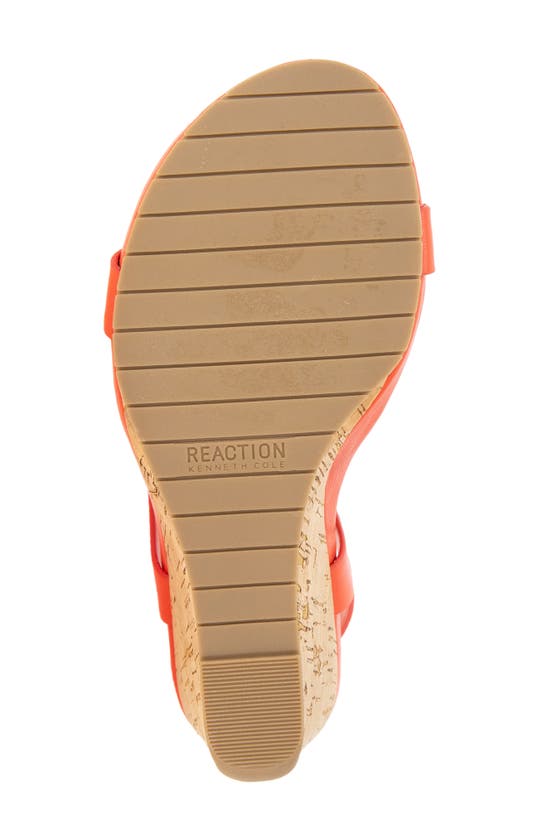 Shop Reaction Kenneth Cole Greatly Platform Wedge Sandal In Tomato