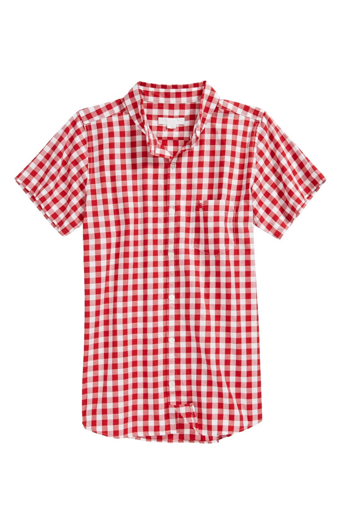 baby red check shirt
