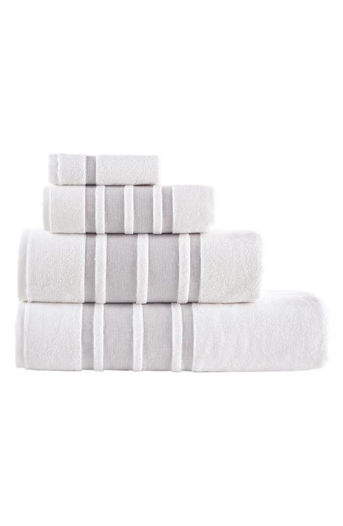 Shop Brooks Brothers Contrast Boarder 2-piece Towel Set In Taupe