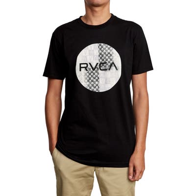Rvca Motors Mix Logo Graphic T-Shirt, Black