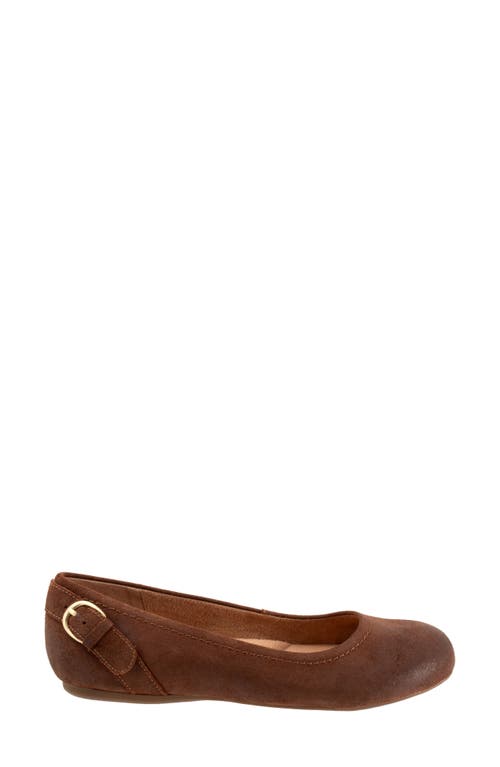 Shop Softwalk ® Sydney Flat In Brown Suede