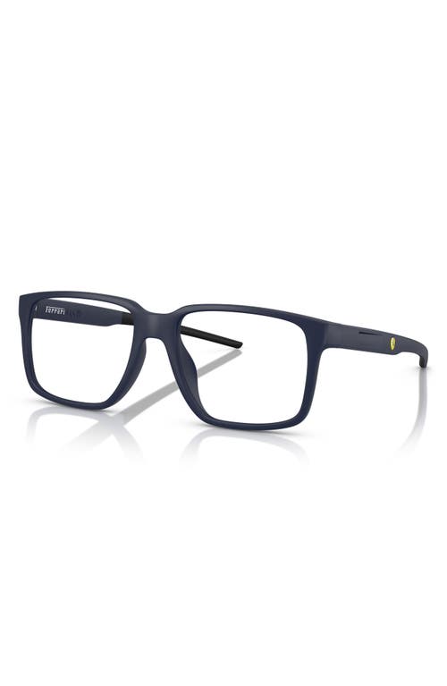 Scuderia Ferrari 54mm Square Optical Glasses In Matte Blue